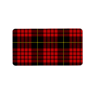 Red Tartan Labels