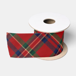 Red Tartan Pattern Plaid Satin Ribbon