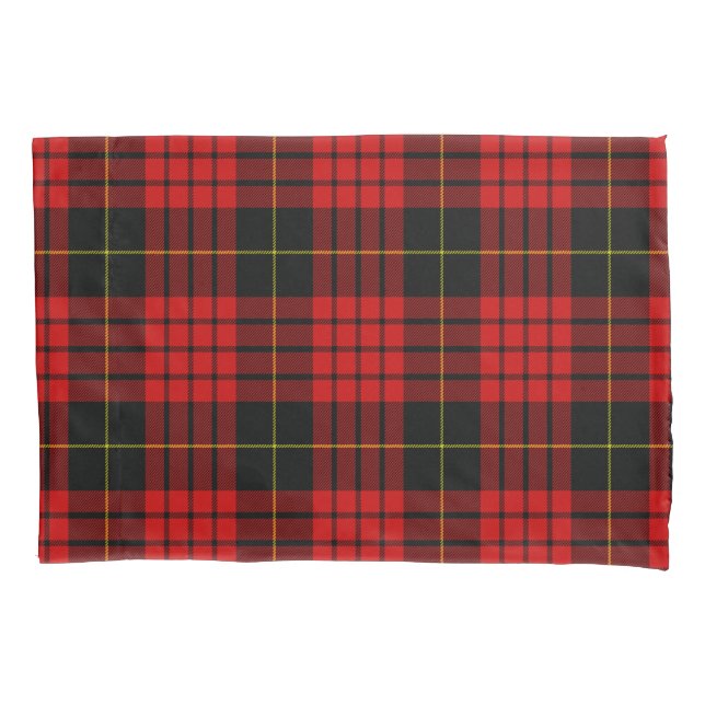 Red Tartan Plaid Country Christmas Pillowcase (Front)