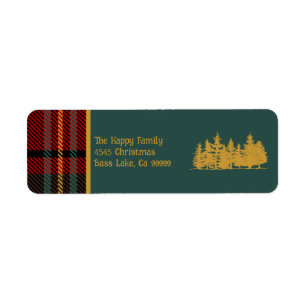 Red Tartan Plaid Merry Christmas 