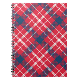 Red Tartan Plaid Notebook – Stylish Chequered