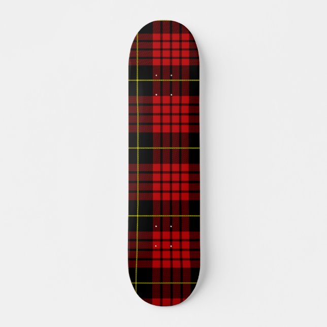 Red Tartan Skateboard (Front)