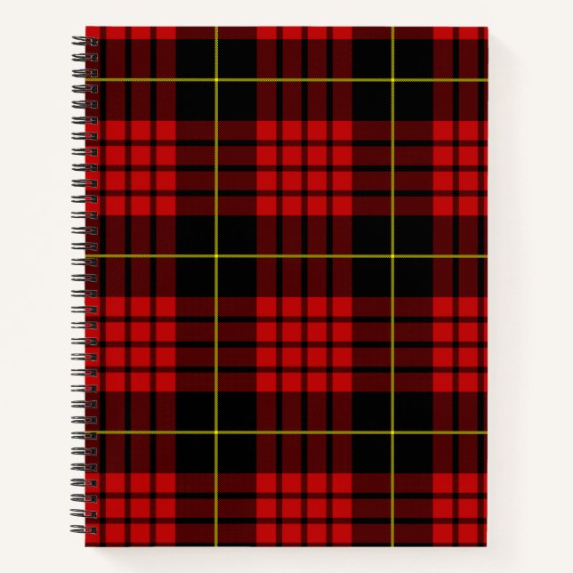 Red Tartan Spiral Notebook  (Front)