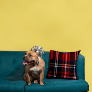 Red Tartan Throw Pillow