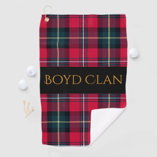 Red Tartan with Name or Initial(s) Golf Towel
