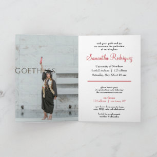 Red Tassel Graduation Announcement