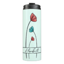 Red Teal Flower
