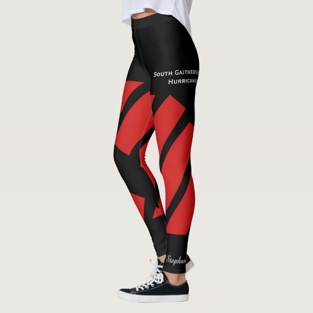 Red Team/Club Leggings with Fake Shorts (Left)