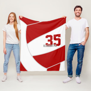 red team colours ginormous volleyball fleece blanket