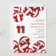 red team colours volleyballs kids birthday