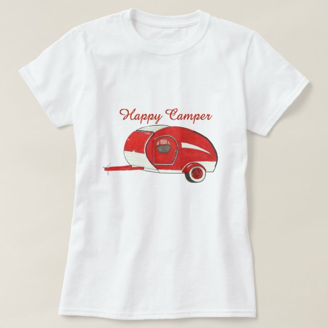 Red Teardrop Camping Women's TeeShirt T-Shirt (Design Front)