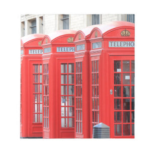 Red Telephone Booths of London Notepad