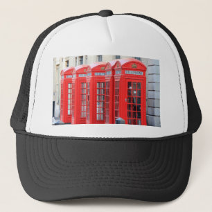 Red Telephone Booths of London Trucker Hat