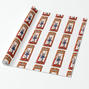 Red Telephone Box for wrapping Paper