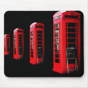 Red Telephone Box Mouse Pad