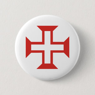 Red Templar Cross 2 Inch Round Button