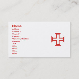 Red Templar Cross Business Card