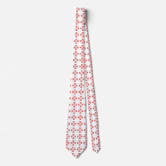 Red Templar Cross pattern Tie