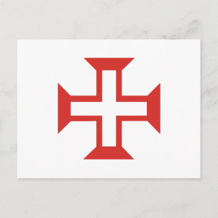 Red Templar Cross Postcard