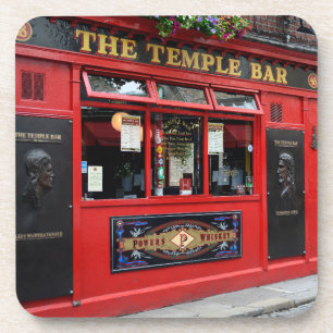 Red Temple Bar pub in Dublin Coaster