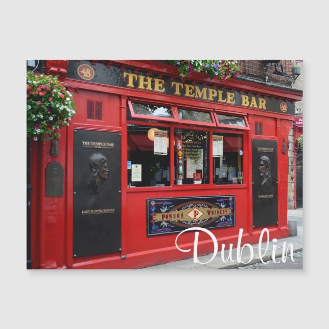 Red Temple Bar pub in Dublin, Ireland (Front)