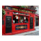 Red Temple Bar pub in Dublin poster