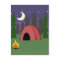 Red Tent Camping Birthday Party Postcard Invite