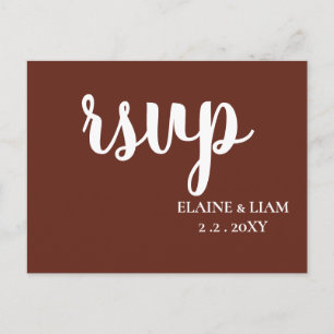 Red Terracotta Rustic Burnt Clay Earthy RSVP Invitation Postcard