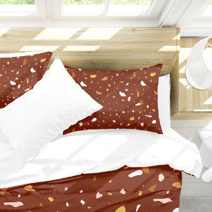 Red Terrazzo Pattern Pillowcase