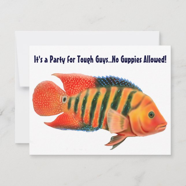 Red Terror Cichlid Invitation (Front)