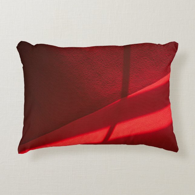 Red textile in close up photography accent pillow (Front)