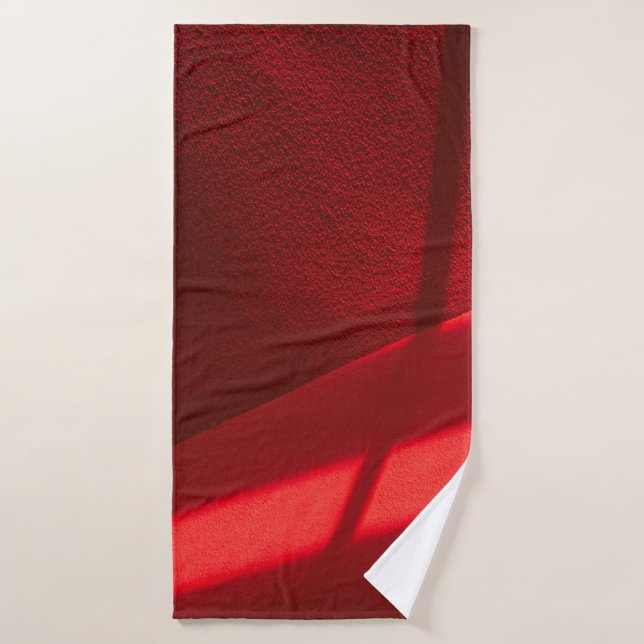 Red textile in close up photography bath towel (Bath Towel)