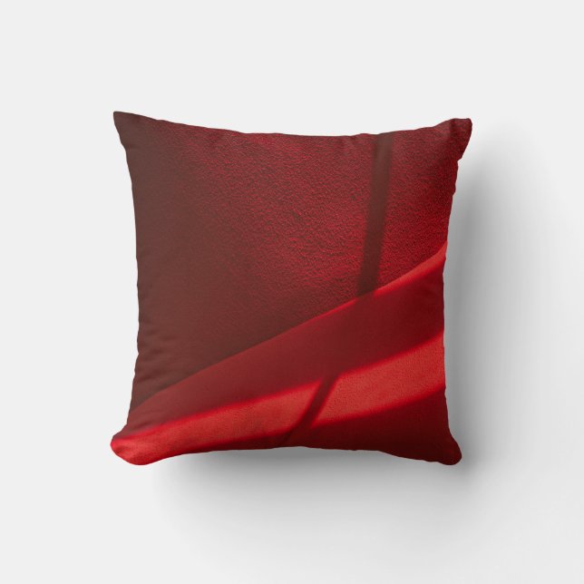 Red textile in close up photography throw pillow (Front)