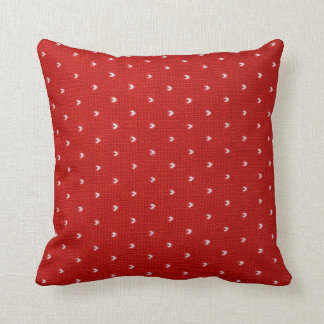 Red Textile Pattern Throw Pillow