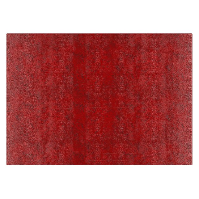 Red Texture MED Glass Cutting Board (Front)