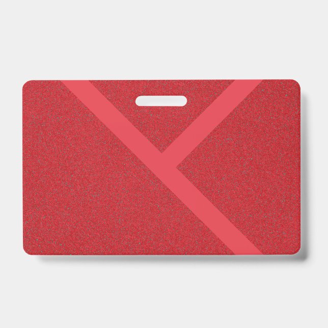 Red Textured Badge with Bold X Design – Customize (Front)