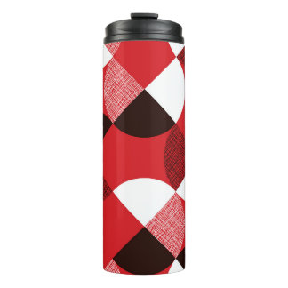 Red Textured Diagonal Dynamic Pattern Thermal Tumbler