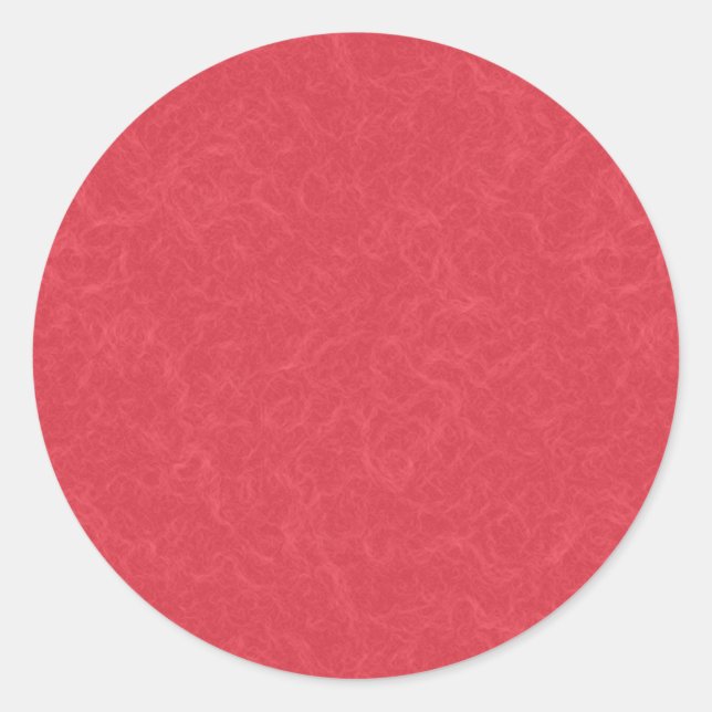 Red textured surface with subtle swirling pattern classic round sticker (Front)