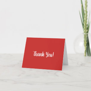 Red Thank You Note Simple Thank You Note