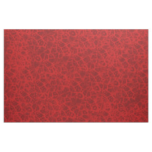 Red Thin Faux Lace Effect Design Fabric