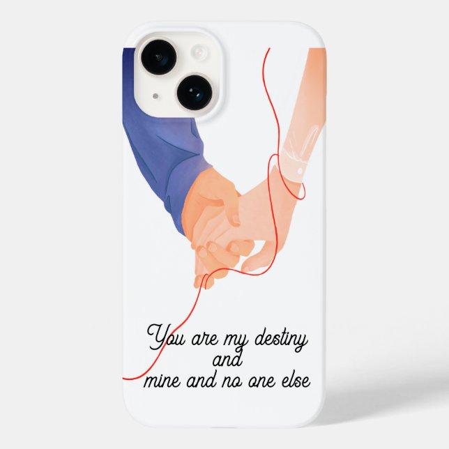 Red Thread of Fate – Soulmate Hand-Holding Love Ar Case-Mate iPhone Case (Back)