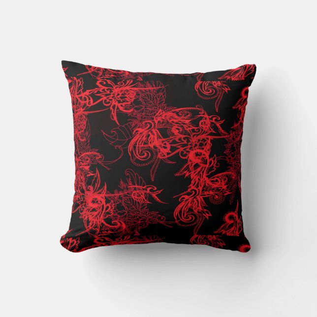 red throw pillow (Front)