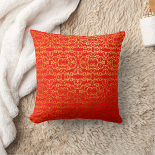 red throw pillow