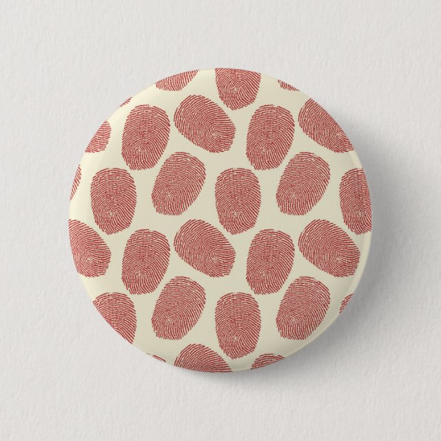 Red Thumbprint Pattern 2 Inch Round Button (Front)