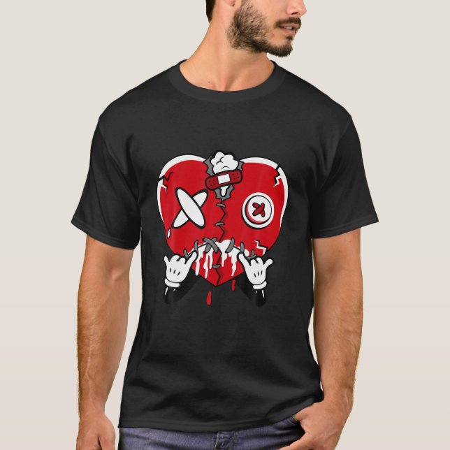 Red Thunder 4S Tee Heart Dripping To Matching 4 Re (Front)