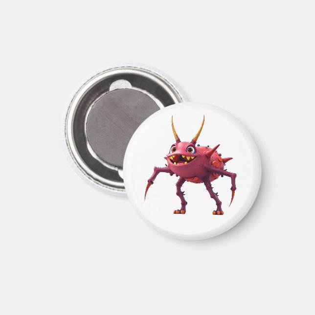 Red TickToc Monster - Magnet (Front/Back)
