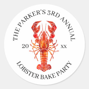 Red Tide   Lobster Bake Classic Round Sticker