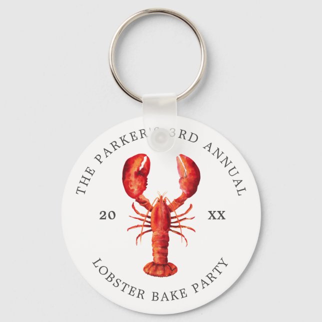 Red Tide | Lobster Bake Keychain (Front)