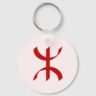 Red TIFINAGH - Berber Tifinagh - Amazigh Tifinagh Keychain