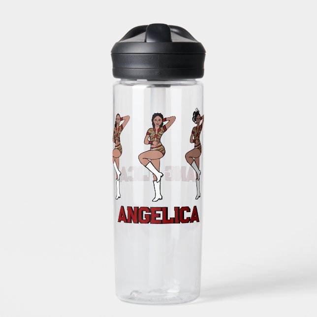 Red Tiger Dancer #1 Water Bottle (Front)